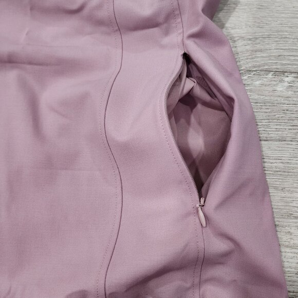 Theory Helaina Sleeveless Classic Suit Pink Wool Shift Dress Women's Size 8 - Picture 6 of 7